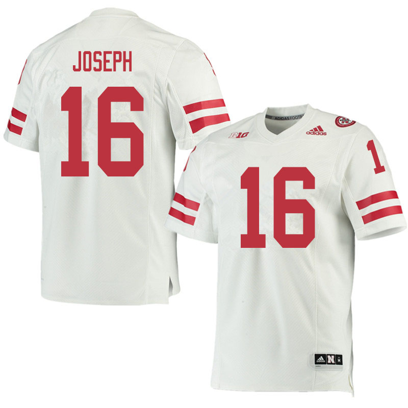 Men #16 Nadab Joseph Nebraska Cornhuskers College Football Jerseys Sale-White